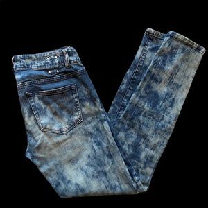 21 Denim Blue Acid Wash Super Skinny Midrise Jeans- Size 28